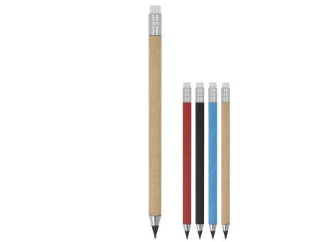 Nachhaltiger Papierstift mit Radiergummi