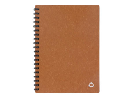 Notizbuch aus recyceltem Leder Midi