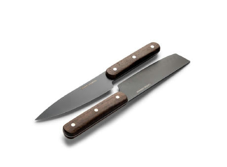 Orrefors Jernverk 2er-Set Messer, schwarz & Holz