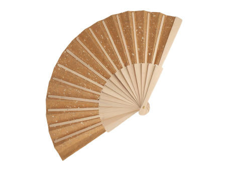 Fächer aus Holz mit Korkgewebe