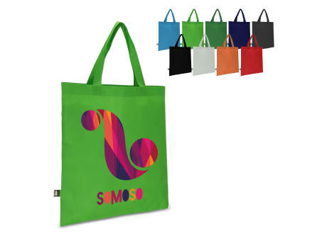 R-PET Tragetasche aus Non Woven mit kurzen Griffen 38 x 42cm 75g/m²