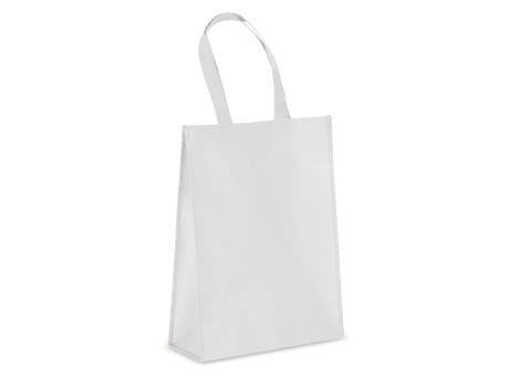 R-PET Tragetasche aus laminiertem Non Woven 30 x 12 x 40cm 105g/m²