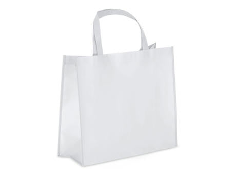 R-PET Tragetasche aus laminiertem Non Woven 40 x 16 x 35cm 105g/m²