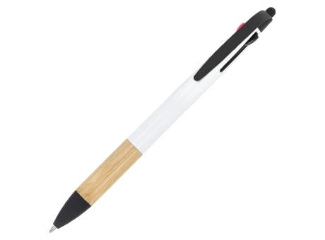 3-Farben-Stift mit Bambusgriff