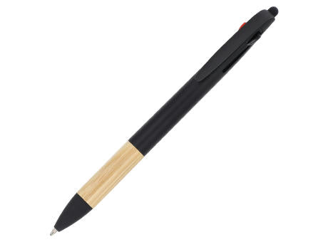 3-Farben-Stift mit Bambusgriff
