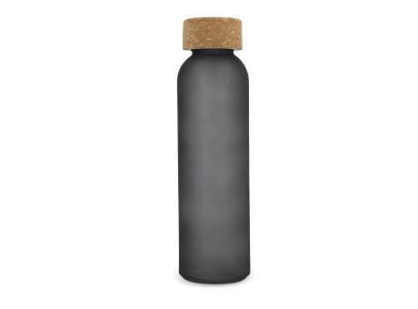 Gefrostete flasche aus recyceltem Glas mit Korkdeckel 500ml