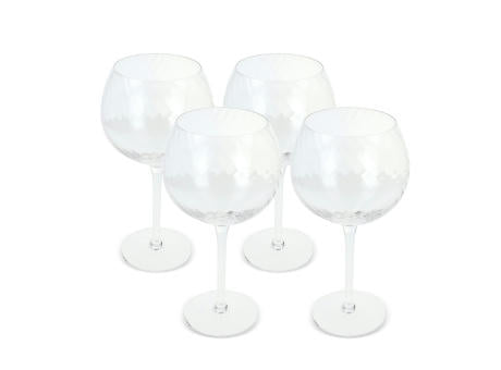 Byon Opacity 4er-Set Weingläser mit stilvollem Glasmuster 470ml
