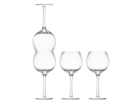 Byon Opacity 4er-Set Weingläser mit stilvollem Glasmuster 470ml