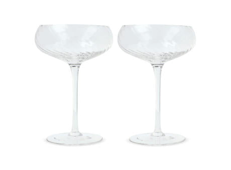 Byon Opacity 2er-Set Sektgläser mit stilvollem Glasmuster 300ml