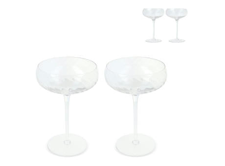 Byon Opacity 2er-Set Sektgläser mit stilvollem Glasmuster 300ml