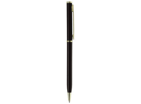 Metallkugelschreiber Slim mit Gold Applikation