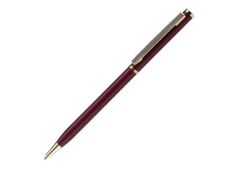 Metallkugelschreiber Slim mit Gold Applikation