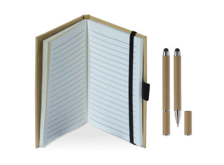 Karton Notizbuch A6 + Stift
