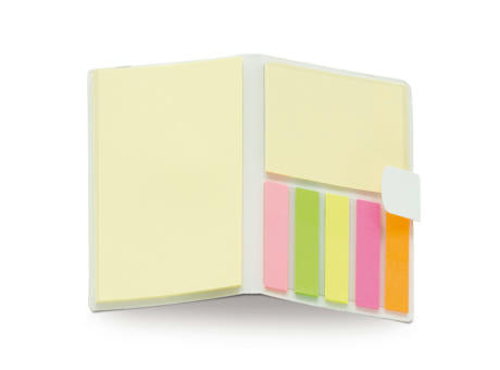 Notizbuch mit Haftnotizen