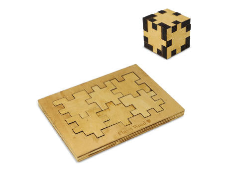 Würfelpuzzle aus Holz