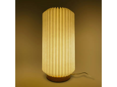 Coollux faltbare Papier-LED-Lampe Aurora Tall auf Holzsockel, 32cm