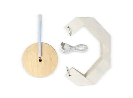 Coollux faltbare, von Origami inspirierte Papier-LED-Lampe Luna 25cm