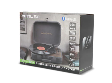 MT-207|Muse Vintage Plattenspieler mit BT-Ausgang