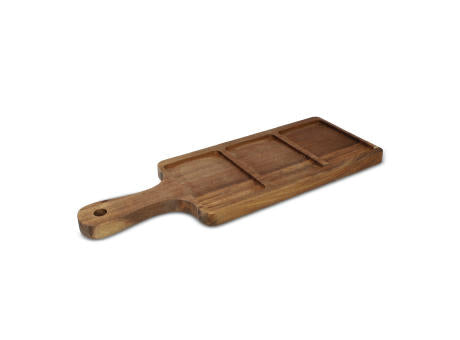 InSideOut Servierbrett aus Holz mit 3 Keramikschalen