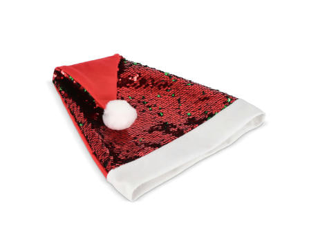 Zweifarbige Pailletten-Weihnachtsmütze
