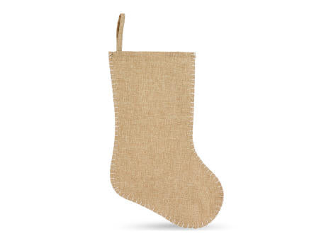 Weihnachtsstrumpf im Jute-Stil mit Ziernaht 40 cm