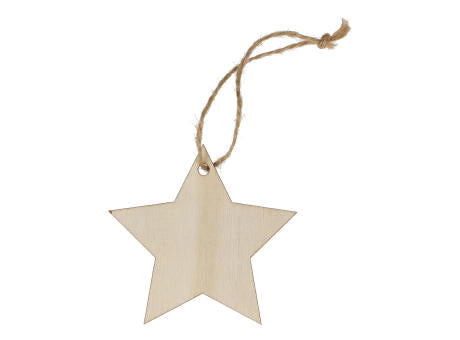 Sternförmiges Weihnachtsornament aus Holz
