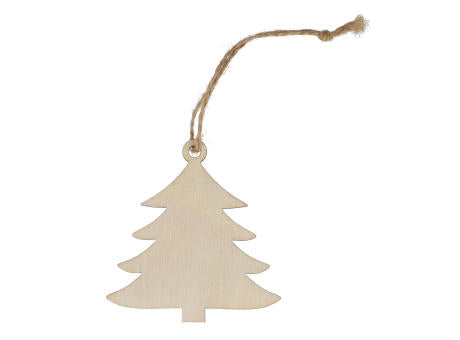 Baumförmiges Weihnachtsornament aus Holz