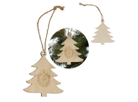 Baumförmiges Weihnachtsornament aus Holz