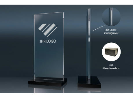 Crystal Trophy BLACK STAND (M)