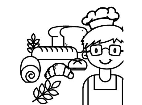 Mein Malbuch Bäckerei