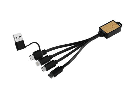 5in1-Multikabel aus Bambus und recyceltem Kunststoff - Vine