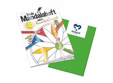 Malbuch / Mal-Set A5 - Mandala - Malset neutral