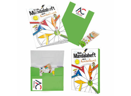 Malbuch / Mal-Set A5 - Mandala - Malset neutral