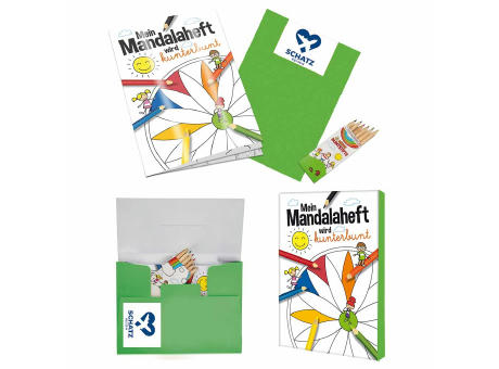 Malbuch / Mal-Set A5 - Mandala - Malset neutral
