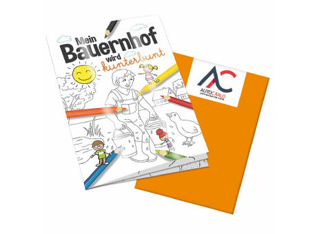 Malbuch / Mal-Set A6 - Bauernhof - Malbuch neutral