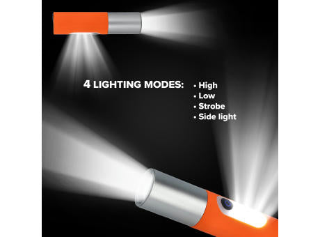 Wiederaufladbare 10-W-LED-Taschenlampe mit Zoomfunktion, 300 lm
