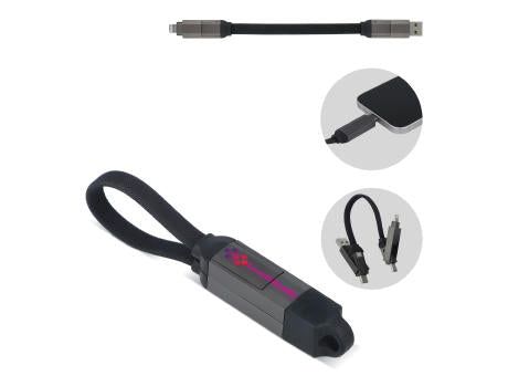 Multifunktionales 4-in-1 Kabel Schlüsselanhänger Größe 60 W
