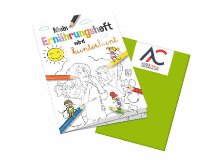 Malbuch / Mal-Set A6 - Ernährung - Malbuch neutral