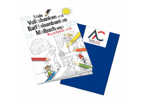 Malbuch / Mal-Set A6 - Volksbanken&Raiffeisenbanken - Malbuch neutral