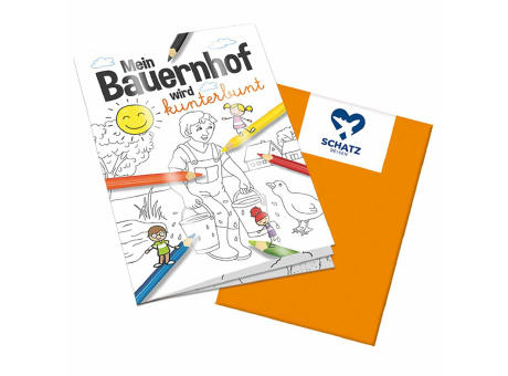 Malbuch / Mal-Set A6 - Bauernhof - Malbuch neutral
