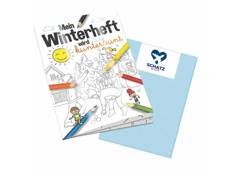 Malbuch / Mal-Set A6 - Winter - Malset neutral