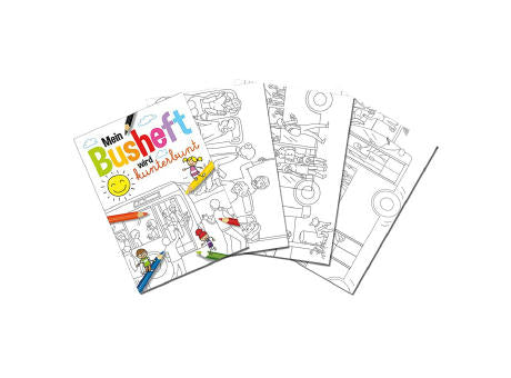 Malbuch / Mal-Set A6 - Bus - Malbuch neutral