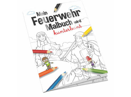 Malbuch / Mal-Set A6 - Feuerwehr - Malbuch neutral