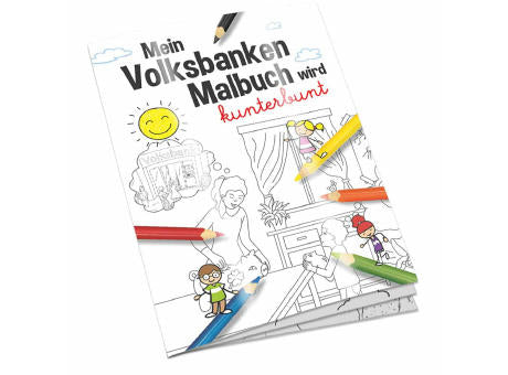 Malbuch / Mal-Set A6 - Volksbanken - Malbuch neutral