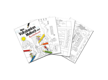 Malbuch / Mal-Set A6 - Volksbanken - Malbuch neutral