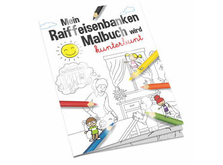 Malbuch / Mal-Set A6 - Raiffeisenbanken - Malset neutral
