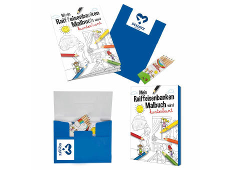 Malbuch / Mal-Set A6 - Raiffeisenbanken - Malset neutral