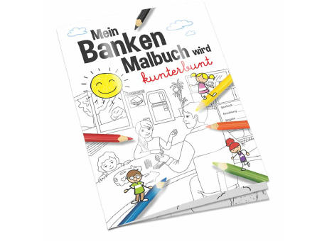 Malbuch / Mal-Set A6 - Banken - Malset neutral