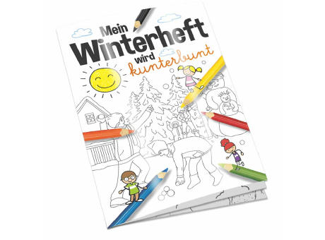 Malbuch / Mal-Set A6 - Winter - Malset neutral