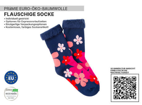 Hochwertige, nachhaltige Flauschsocke
